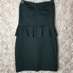 Strapless dress with ruffle mini skirt